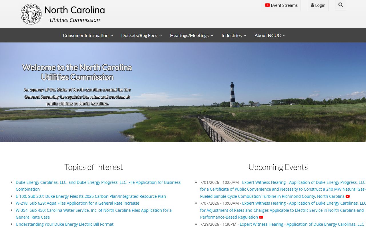 New Bern area-code planning reference from the North Carolina Utilities Commission